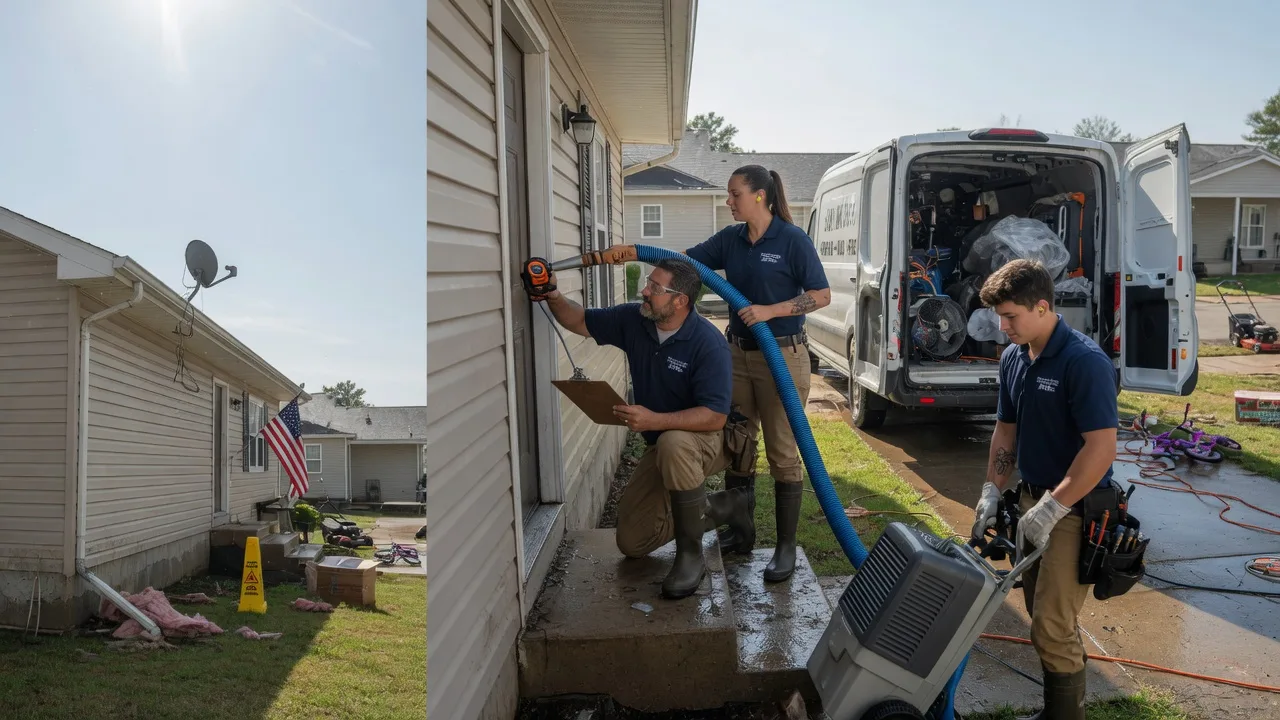 Ceiling Water Damage Restoration in Oakford, IL near me